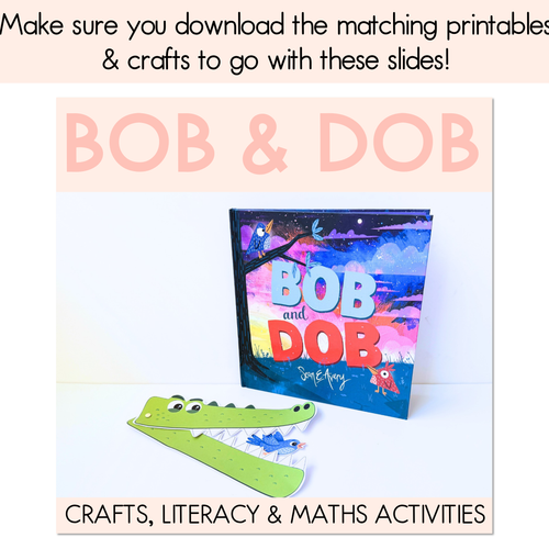 Resource preview 6 for Bob and Dob Editable Slides - Differentiated Writing, Maths and Design Prompts - Book Week 2026