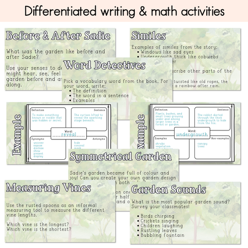 Resource preview 2 for The Garden of Broken Things Writing, Maths & Design Prompt Editable Slides - Book Week 2025
