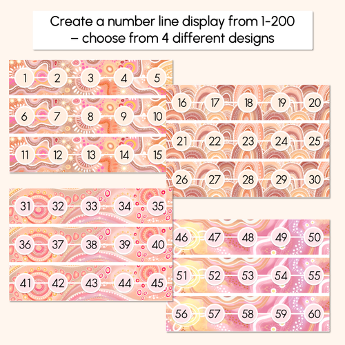 Resource preview 2 for NUMBER LINE 1-200 - The Jagun Collection
