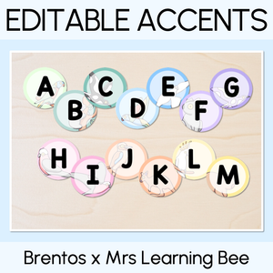 EDITABLE ACCENTS - Alphabet & Numbers - The Brentos Collection
