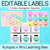 1 for Editable Labels - Circles, Hexagons & Squares - Watercolour Rainbow Classroom Decor - The Kutopia Collection