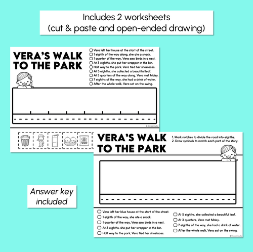 Resource preview 3 for Fractions of a Distance - Vera's Walk to the Park