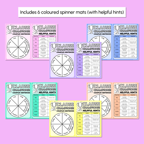 Resource preview 3 for Subordinating Conjunctions & Clauses - Complex Sentences Game