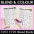 9 for Blend & Colour - CVC CVCC CCVC Words Blending Worksheets Bundle