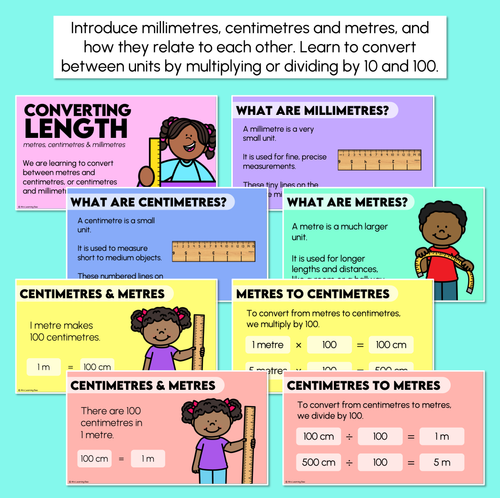 Resource preview 2 for Converting Length - Metres, Centimetres and Millimetres Teaching Slides