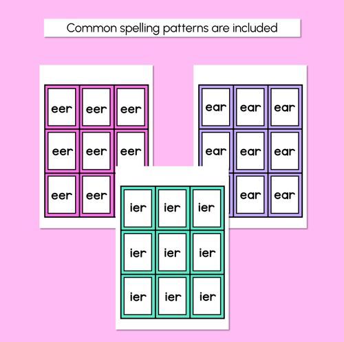 Resource preview 4 for EER R-Controlled SOUND BINGO - Ways to spell the /eer/ phoneme