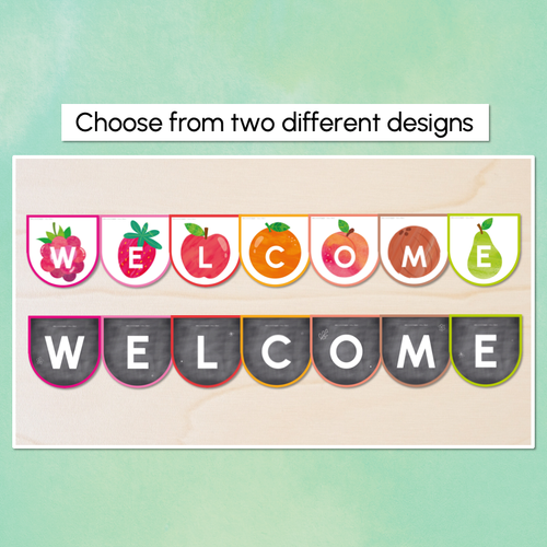 Resource preview 2 for WELCOME Bunting - The Tutti Frutti Collection - Colourful Classroom Decor