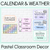 1 for PASTEL CLASSROOM DECOR Calendar and Weather Display