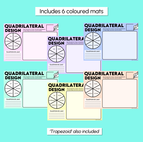 Resource preview 3 for Create a Quadrilateral Design - Quadrilaterals Mats