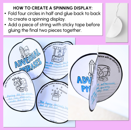 Resource preview 2 for Adverbial Phrase Spinner Craft