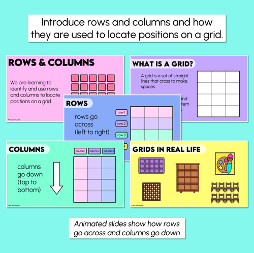 Resource preview 2 for Rows & Columns - Locating Positions on a Grid - Digital Slides