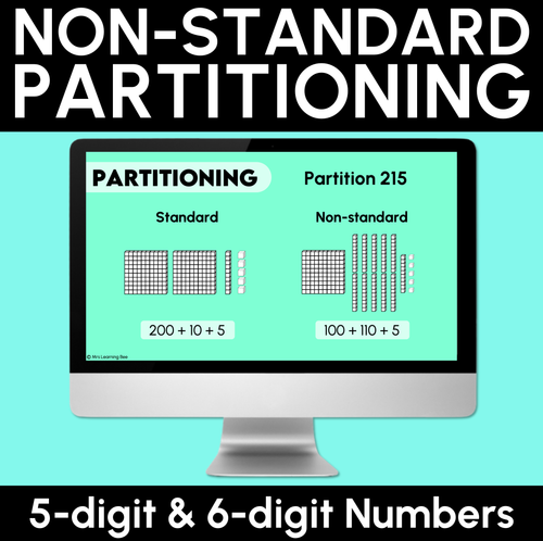Resource preview 1 for Non-standard Partitioning - 5-Digit & 6-Digit Numbers - Digital Slides