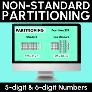 Non-standard Partitioning - 5-Digit & 6-Digit Numbers - Digital Slides