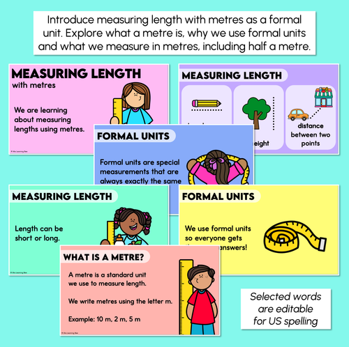 Resource preview 2 for  Measuring Length with Metres - Measuring Length with Formal Units Digital Slides