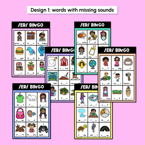 Resource preview 2 for ER R-Controlled SOUND BINGO - Ways to spell the /er/ phoneme