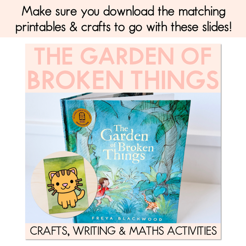 Resource preview 5 for The Garden of Broken Things Writing, Maths & Design Prompt Editable Slides - Book Week 2025