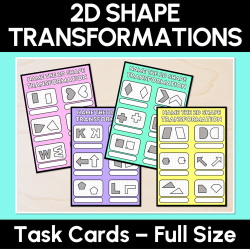 Resource preview 1 for 2D Shape Transformations - Full Size Task Cards