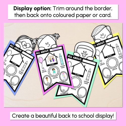 Resource preview 5 for ALL ABOUT ME BUNTING - Back to School Activity & Display