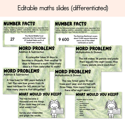 Resource preview 3 for Once I was a Giant Editable Slides - Differentiated Writing, Maths and Design Prompts - Book Week 2026