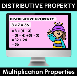 Number Properties - Distributive Property - Multiplication Properties Teaching Slides