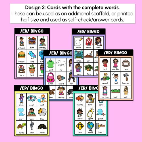 Resource preview 3 for ER R-Controlled SOUND BINGO - Ways to spell the /er/ phoneme