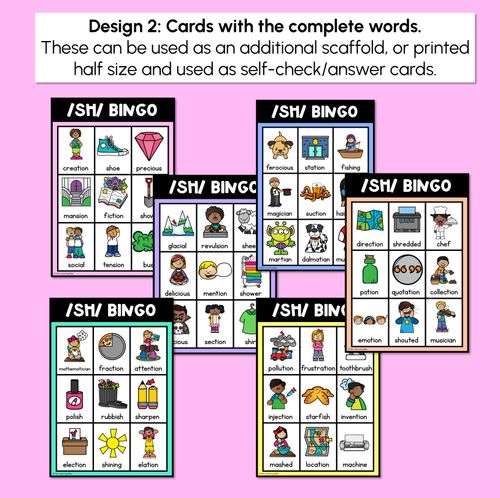 Resource preview 3 for SH SOUND BINGO - Ways to spell the /sh/ phoneme