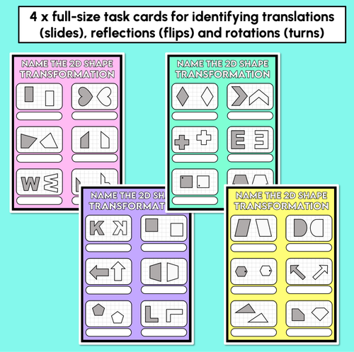 Resource preview 2 for 2D Shape Transformations - Full Size Task Cards