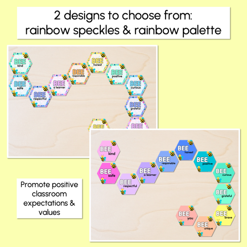 Resource preview 2 for Bee Posters- The Kasey Rainbow Collection - Classroom Values & Expectations