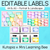 1 for A4 & A5 Portrait & Landscape Editable Labels - Watercolour Rainbow Classroom Decor - The Kutopia Collection