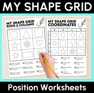 My Shape Grid – Rows, Columns & Coordinates Worksheets