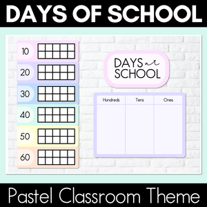 Pastel Classroom Decor - Days of School Display