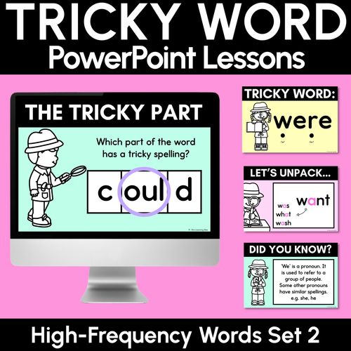 Resource preview 4 for High Frequency Heart Word Lessons BUNDLE - WORDS WITH TRICKY SPELLINGS