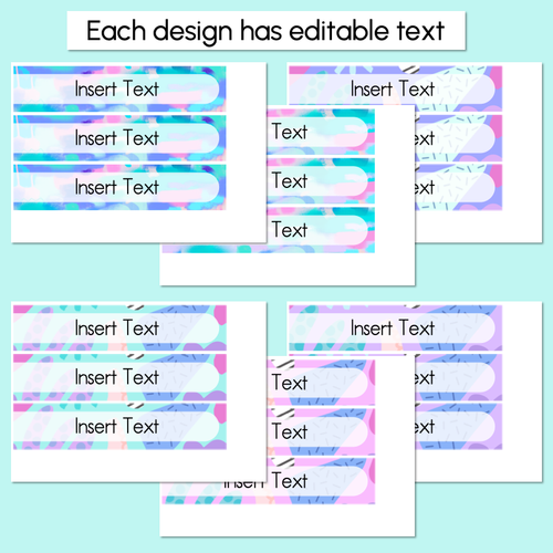 Resource preview 2 for Trolley Labels - The Wonderland Collection