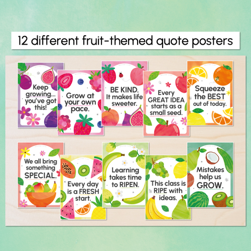 Resource preview 2 for Inspirational or Motivational Quote Posters - The Tutti Frutti Collection - Colourful Classroom Decor 