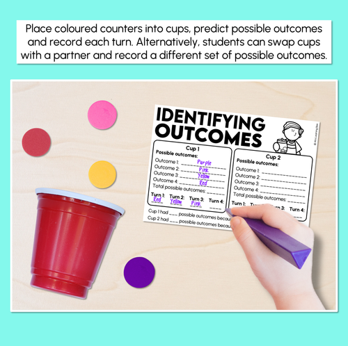 Resource preview 2 for Identifying Outcomes - Chance Recording Sheet