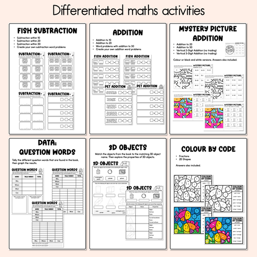 Resource preview 5 for Derek Printable Pack - Literacy, Maths, Book Crafts & Design Printables - Book Week 2026