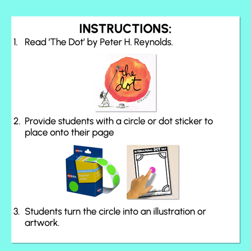 Resource preview 5 for International Dot Day Art Templates - What to do with a dot?