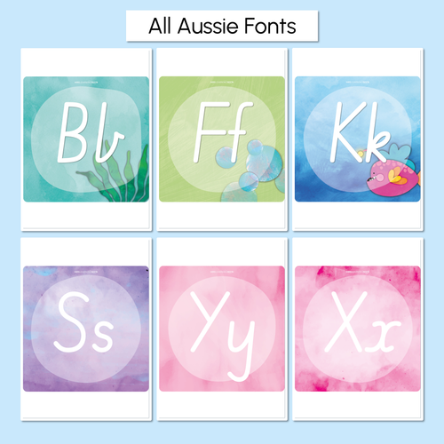 Resource preview 2 for Alphabet Posters (Older Years) - The Sea of Wonder Collection - Calming Classroom Decor