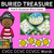 1 for Real and Nonsense CVCC CCVC CCVCC Words Phonics Game - BURIED TREASURE