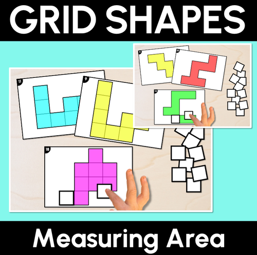 Measuring Area Using Grid Structure Grid Shapes Task Cards - Measuring Area - Mrs Learning Bee