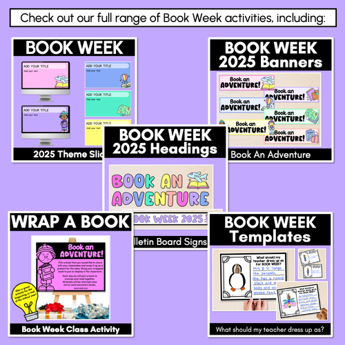 Resource preview 5 for BOOK WEEK 2025 - Passport Templates - Book An Adventure