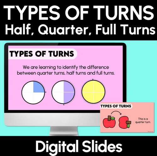 Resource preview 1 for Types of Turns - Half, Quarter and Full Turns (Digital Slides)