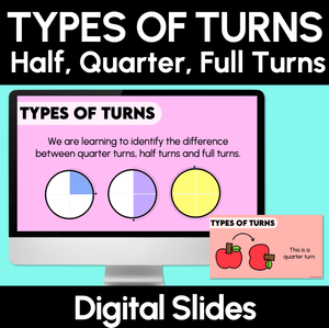 Types of Turns - Half, Quarter and Full Turns (Digital Slides)