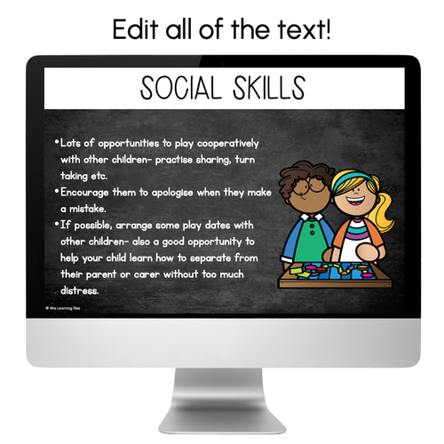 Resource preview 5 for Preparing your child for school - EDITABLE Parent Presentation