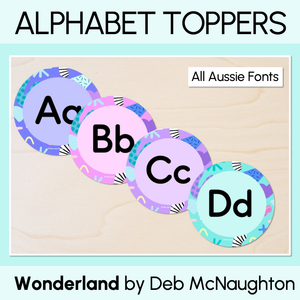 ALPHABET TOPPERS - The Wonderland Collection
