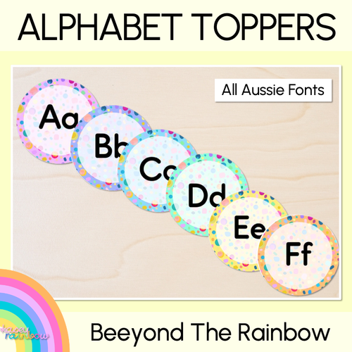 Alphabet Toppers - The Kasey Rainbow Collection - Mrs Learning Bee
