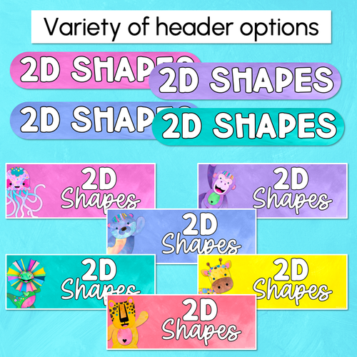 Resource preview 5 for 2D Shape Posters - Watercolour Rainbow - The Kutopia Collection 