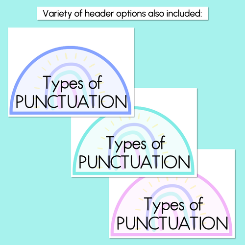 Resource preview 5 for PUNCTUATION POSTERS - The Wonderland Collection