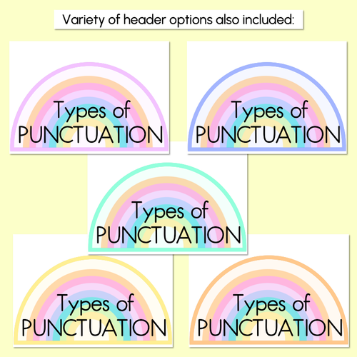 Resource preview 5 for PUNCTUATION POSTERS - The Kasey Rainbow Collection