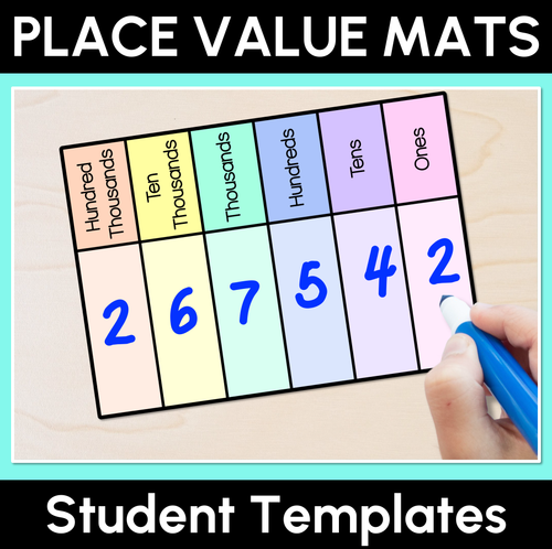 Place Value Mats - Student Templates - Mrs Learning Bee